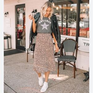 Abercrombie & Fitch Cotton Leopard Skirt